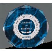 Blue Marble Octagon Acrylic