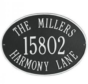 oval House number Aluminum Casting Plaque