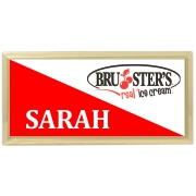 3x1-1/2 Metal Name tag with gold holde